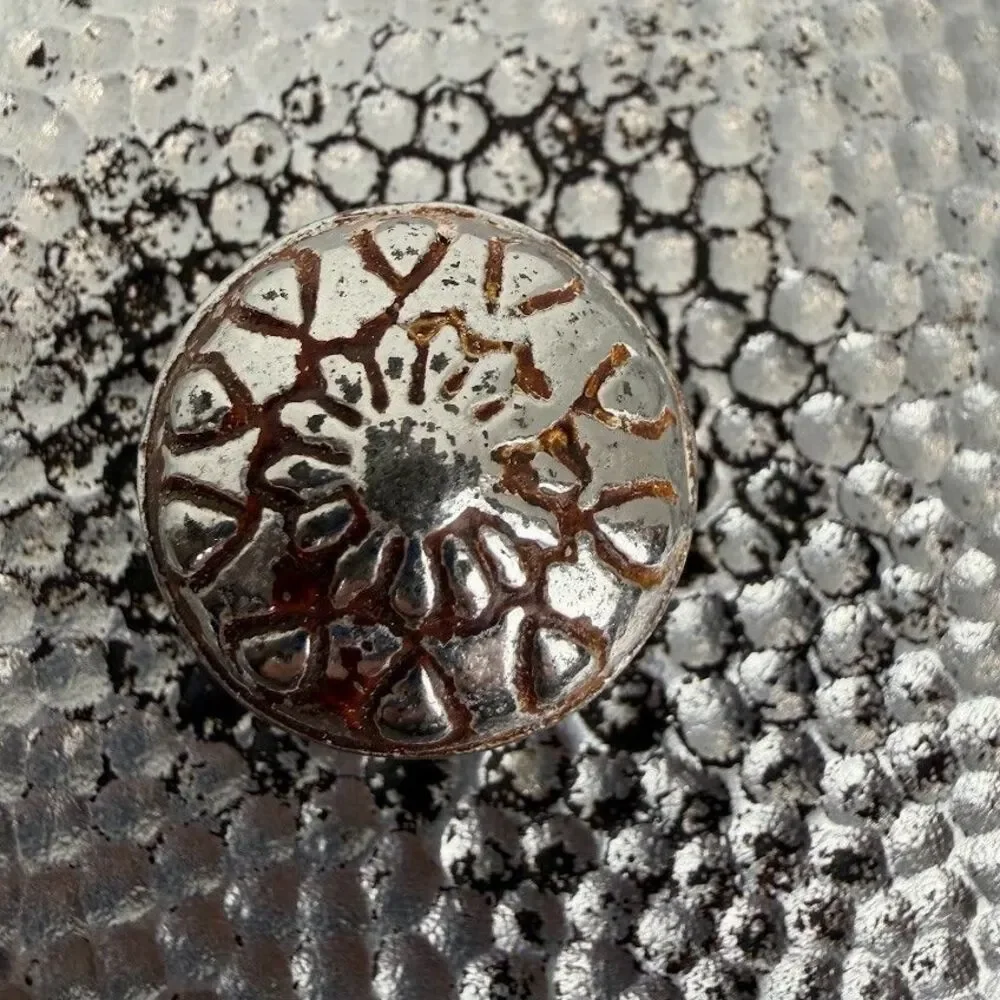 Vintage Hammered/Pebbled/Dimpled Aluminum Dutch Oven with Lid